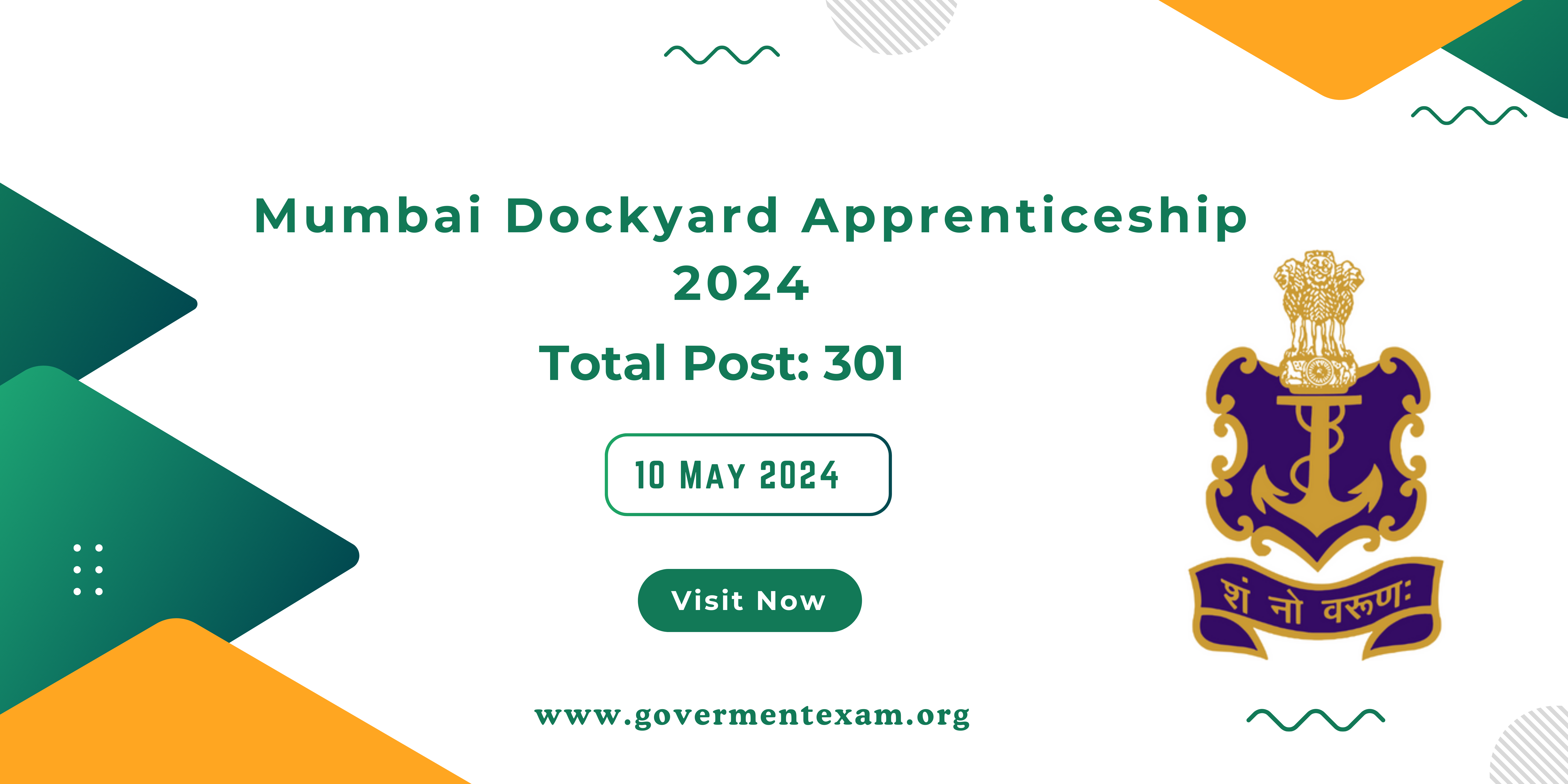 Mumbai Dockyard Apprenticeship 2024 - Apply Now for 301 Posts